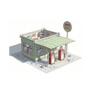 Paper Buildings HO scale