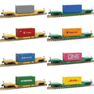 Evemodel HO Scale 1:87 Depressed Center Flat Car Model Railway Rolling Stock Wagon Freight Car C8769
