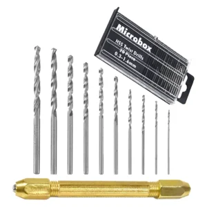 10pcs Mini Hand Drill Set High Speed Steel Twisted Drill Bit Set Drill Bit For Models Hobby DIY Wood Craft Hand Tools Hardware
