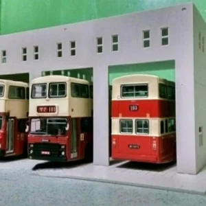 1:87 HO Scale Outland Model Train Railway City Bus Garage Scene For Ultraman