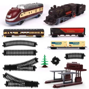1pc Simulation Train Track Expansion Pack Railway Vehicle Track Toy High-speed Railway Die-cast Train Toy Model Educational Toy