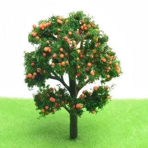Plastic Fruit Tree HO Scale Train Layout Garden Sand Table Model Scenery Train Railroad Miniature Wargame Home Decoration