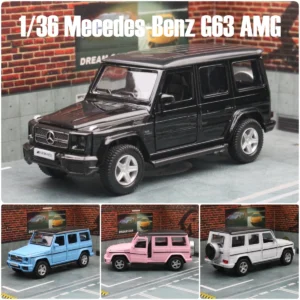 1/36 Mercedes-Benz G63 G-Class Toy Car Model For Children RMZ CiTY SUV Sport Diecast Miniature Pull Back Collection Gift For Boy