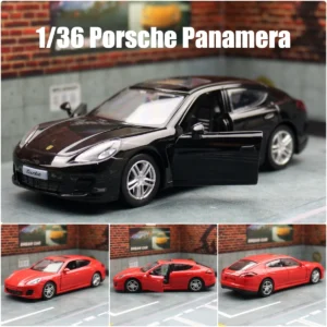1/36 Porsche Panamera Turbo Toy Car Model For Children 5'' RMZ CiTY Diecast Miniature Pull Back Collection Gift For Kid Boy