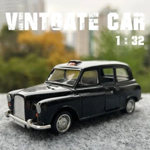 1:36 Alloy Diecast Vintage London-Taxi Car Model doors open Classic Pull Back Miniature Vehicle Replica For Collection Gift