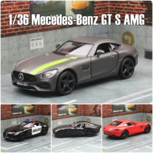 1/36 Mercedes-Benz GT S AMG Toy Car Model For Children RMZ CiTY Super Race Diecast Miniature Pull Back Collection Gift For Boys