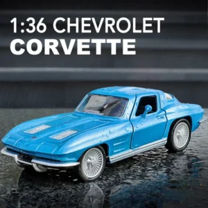Chevrolet Corvette C2 1963 Retro Supercar Simulation Diecast & Toy Vehicle RMZ city 1:36 Alloy Car Model Gifts For Children