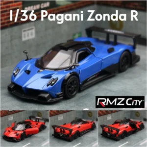 1/36 Pagani Zonda R Evolution Toy Car Model RMZ CiTY Diecast Racing Vehicle Miniature Pull Back Collection Gift For Children Boy