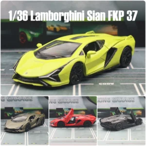 1/36 Lamborghini Sian FKP 37 Super Toy Car For Children RMZ CiTY Diecast Metal Miniature Model Pull Back Collection Gift For Boy