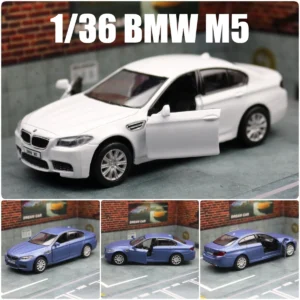 1/36 BMW M5 Sedan Toy Car Model For Children RMZ City Diecast Alloy Metal Miniature Pull Back Collection Gift For Boys Kid